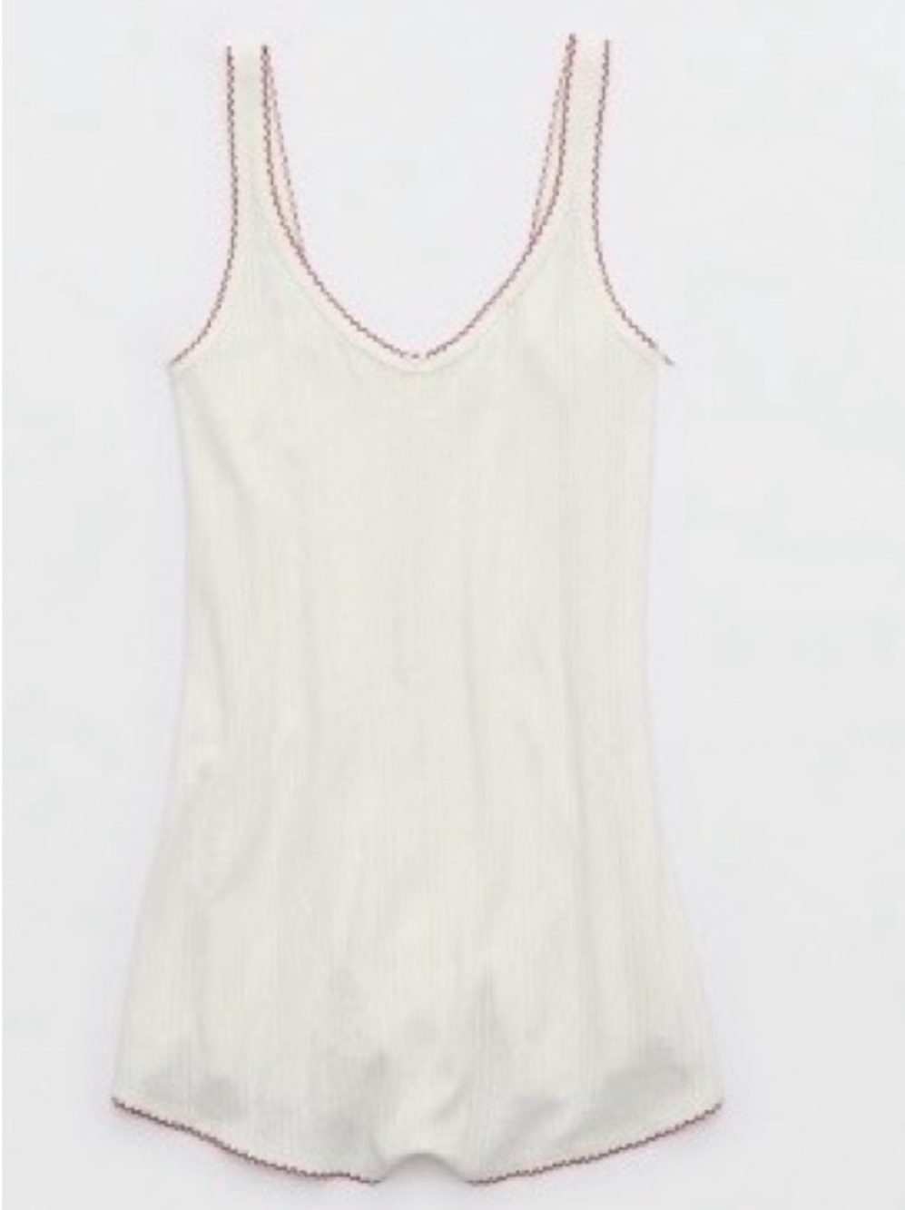 Aerie Off-Duty Pointelle Romper XL Soft Muslin Cream Lounge Sleepwear